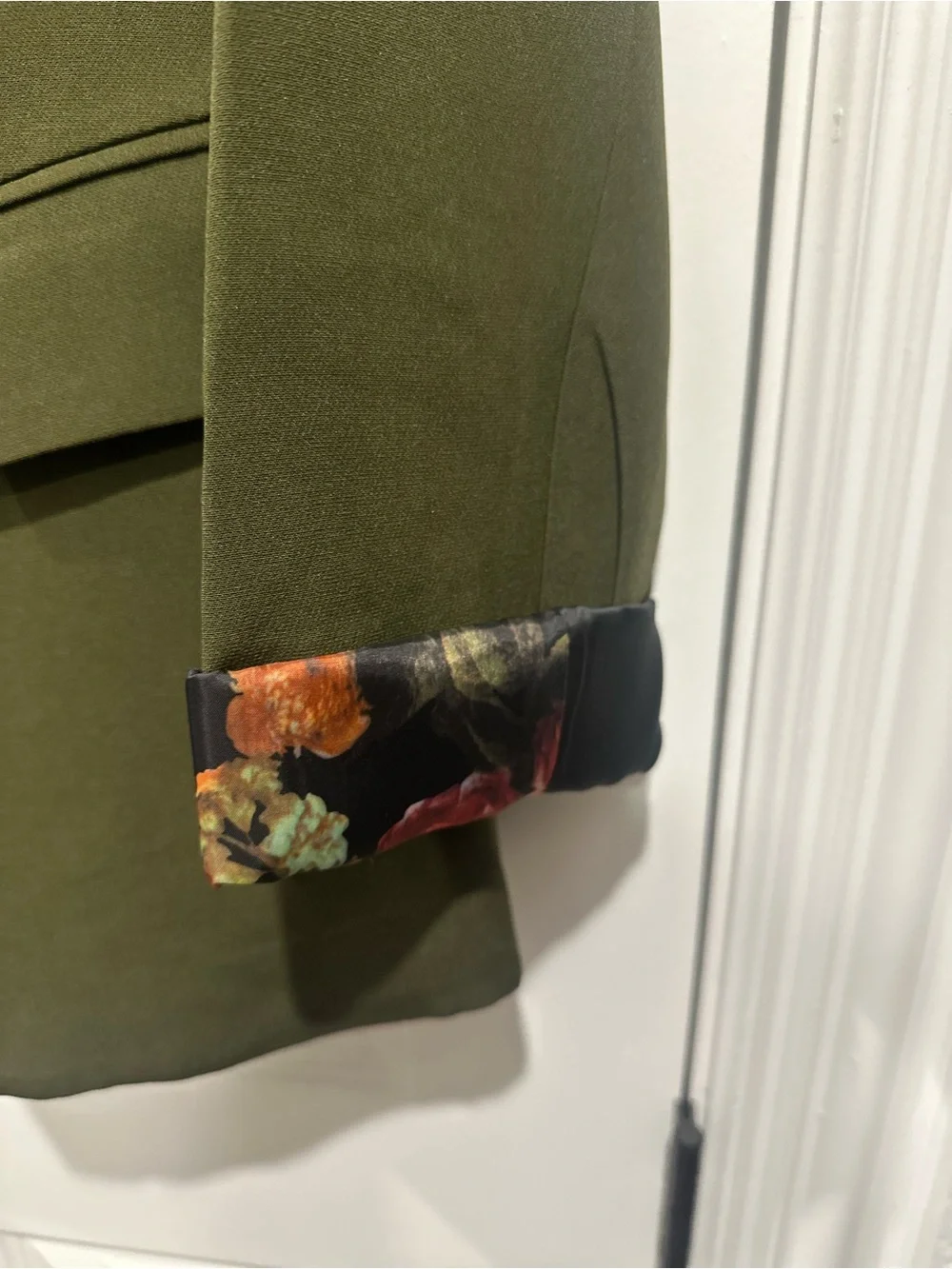 Jules & Leopold Olive Green Double-Breasted Blazer with Gold Buttons